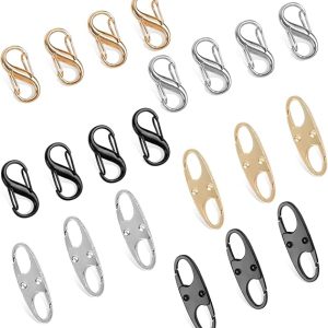 Phinus Lock Combo, Total 21PCS Clips Anti-Theft, Locks Anti-Theft for Luggage, Clothing, Backpacks, Boots, Purses, Travel Outdoor Sports(Black, Silver, Gold)
