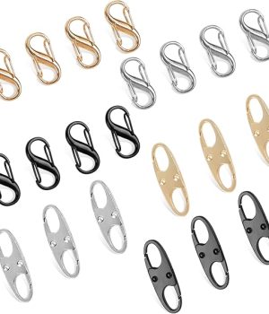 Phinus Lock Combo, Total 21PCS Clips Anti-Theft, Locks Anti-Theft for Luggage, Clothing, Backpacks, Boots, Purses, Travel Outdoor Sports(Black, Silver, Gold)